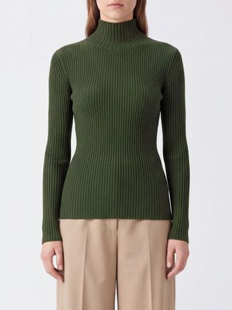 Victoria Beckham Ribbed Mock Neck Sweater in Wool Blend