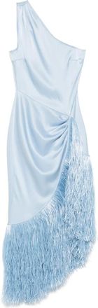 DAVID KOMA Abito midi con dettaglio a frange - Blu