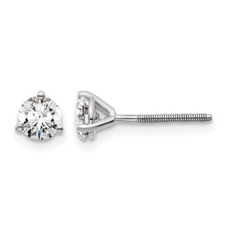 Diamond2Deal 14k Gold 2/3 ct Round Lab Grown Diamond Stud Earrings Screw Back VS Clarity, D-E Color
