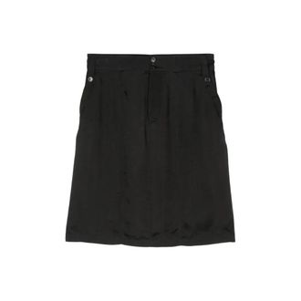 Saint Laurent Black Copper Midi Womens Skirt
