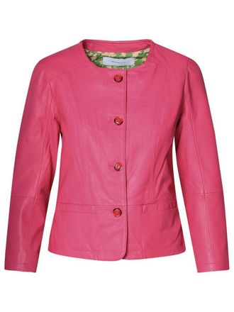 Bully Fuchsia Leather Jacket