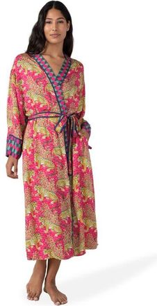 Printfresh Eco Satin Robe in Hot Pink at Nordstrom, Size Xx-Small