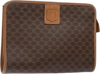 Celine Pre-owned Clutches, female, Brown, Size: ONE SIZE Pre-owned Vintage Canvas Clutch