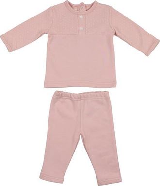 Maniere Textured Dot Stretch Cotton Shirt & Leggings Set in Salmon at Nordstrom, Size 12M