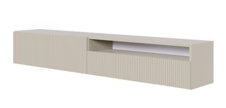 Selsey Selsey - Veldio - Mueble Tv Colgante Con Compartimento Abierto, Gris Beige Taupe 175 Cm