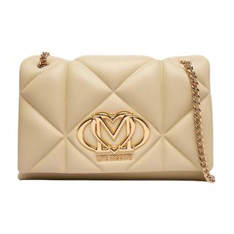Love Moschino Shoulder Bags, female, Beige, Size: ONE SIZE Quilted Shoulder Bag