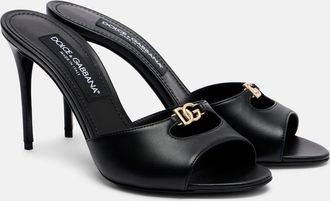 Dolce & Gabbana DG leather mules