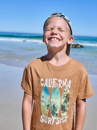 Vertbaudet T-Shirt Kinder, Recycling-Baumwolle pekannuss