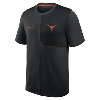 Nike Texas Sideline Coach Nike Mens Dri-FIT College Top in Black | 03B208E7TXE-GQK