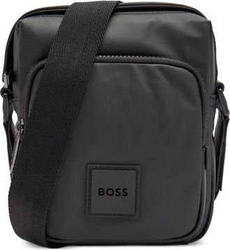 BOSS Borsa messenger con zip - Nero