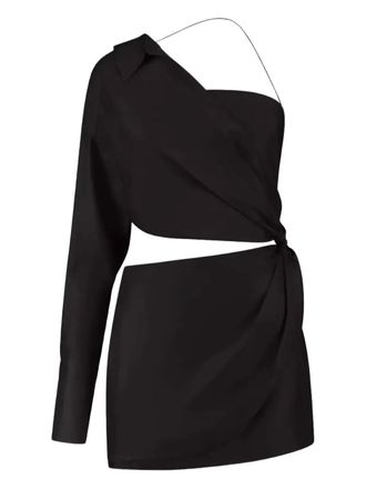 Gauge81 Arica one-shoulder silk mini dress - Black