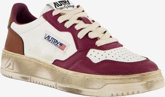 Autry Niedrige Used-Look-Schn&uuml;rsneakers Super Vintage