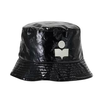 Isabel Marant Accessories, female, Black, S, Black Bucket Hat Logo Stitched