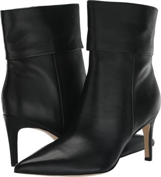 Nine West Gemms Boots Womens Black Leather Stiletto Heel Bootie LION714