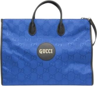 Gucci Pre-owned Nylon Tote Bag - unisex - Vintage Shopper - Blauw - ONE Size - Nylon - Vintage