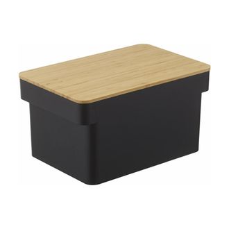 Yamazaki Tableware Torre Caja De Pan Negra Elegante Y Funcional