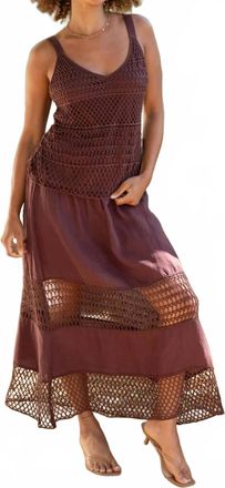 Xcvi Fola Cotton Crochet Lace Skirt In Briar Wood