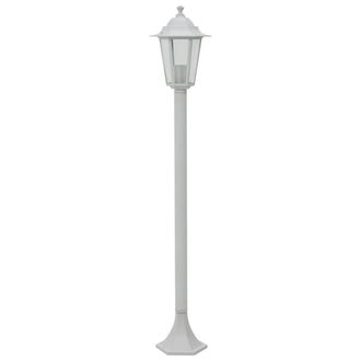Berkfield Home Garden Post Lights 6 pcs E27 110 cm Aluminium White
