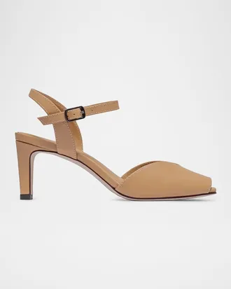 Bernardo 65mm Hartley Suede Ankle-Strap Sandals