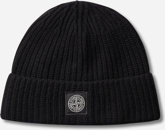 Stone Island Light RWS Geelong Wool Beanie Black