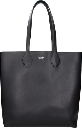 Ferragamo Black Leather Shoulder Mens Bag