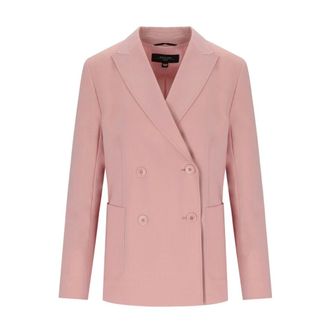 Max Mara Blazers, female, Pink, Size: 2XS Zinnia Double-Breasted Jacket