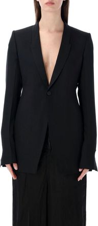 Rick Owens Black Single Breasted Slim Fit Blazer
