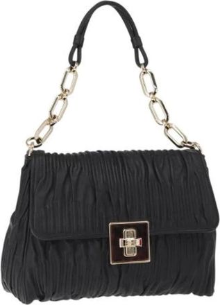 Bally Pre-owned Shoulder Bags, female, Black, Size: ONE SIZE Pre-owned Leather Shoulder Bag