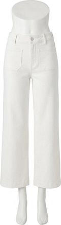Spanx Cropped Wide Leg Jeans In Ecru Wash