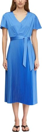 Comma Dames, Jurken, Blauw, Maat: 2XL
