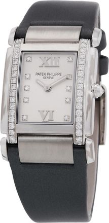 Patek Philippe Pre-owned Patek Philippe Twenty 4 Diamond White Dial White Gold Ladies Watch 4920G/010
