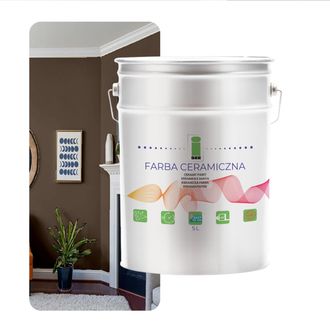 OEM Pintura Cer&aacute;mica Para Paredes, Lavable, Marr&oacute;n, 5 L, Resistente A Las Manchas
