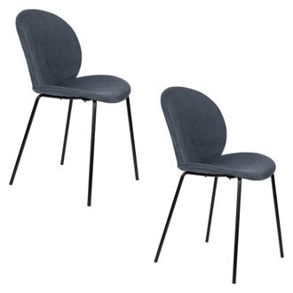 Zuiver Silla de terciopelo azul