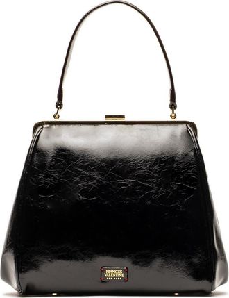 Frances Valentine Katherine Frame Leather Handbag in Black at Nordstrom