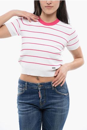Dsquared2 Awning Striped Knitted Crop Top size Xxs