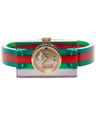 Gucci Red Resin 2018 Plexi Web Watch, Never Carried (Authentic Pre-Loved)