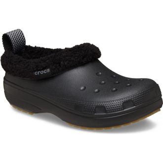 Crocs Classic Fleece Lined Shorty Clog in Black at Nordstrom, Size 6 Womens