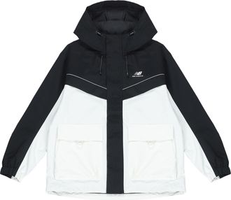 New Balance Windproof Jacket Asia Sizing Black White 5AC39333-BK