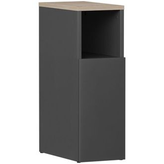 Vicco Mesilla De Noche Enton, Antracita/sonoma, 20 X 59.5 Cm Con 1 Puerta, Vicco