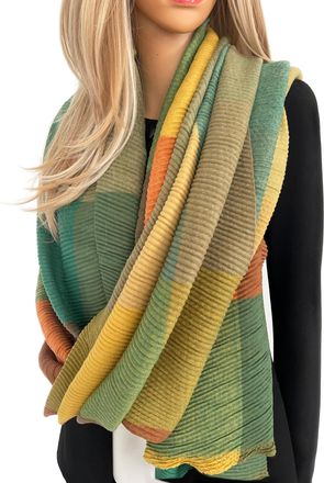 The Accessory Co. Tartan Scarf Checked Blanket Scarf Women, Oversized Scarf Shawl Wrap, Ladies Scarves, Rainbow Plaid Scarf Long Large Warm Winter Scarf, Colour Block, 