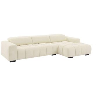 Vente-Unique Vente-unique - Divano Angolo a destra in Tessuto testurizzato Beige - loponza