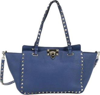 Valentino Pre-owned Handbags, female, Blue, Size: ONE SIZE Pre-owned Leather Shoulder Bag