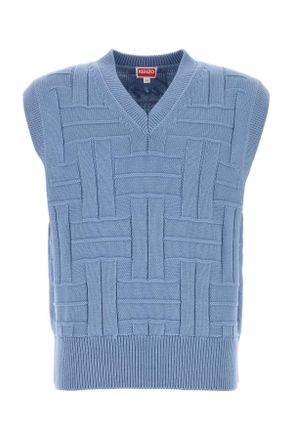 Kenzo Cerulean Blue Cotton Vest
