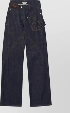 J.W.Anderson twisted denim wide leg jeans belt loops