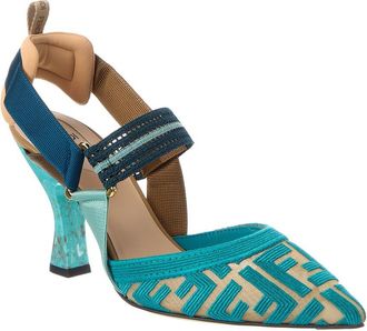 Fendi Fendi Colibri Ff Mesh Slingback Pump