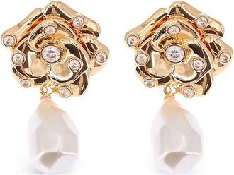 Self Portrait Selbstportr&auml;t-Blumen-Perlen-Tropfenohrringe