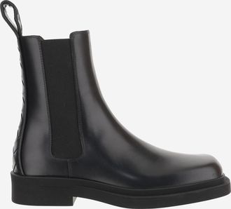Bottega Veneta Mens Boots Chelsea Ben Black Leather Calfskin