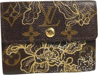 Louis Vuitton Pre-owned Vintage Canvas Portemonnee - Dames - Vintage Accessoires - Bruin - ONE Size - Vintage