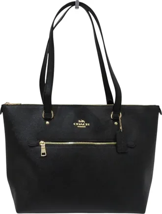 Coach Black Leather Tote Bag (Pre-Owned)