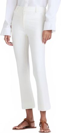 Derek Lam Crosby Cropped Flare Trouser In Soft White